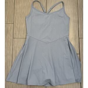 FLX Affirmation Strappy Flounce Dress Size Large Blue Built In Shorts Tennis